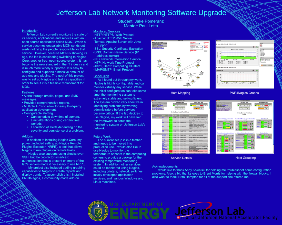 Jefferson Lab Monitoring Software Upgrade