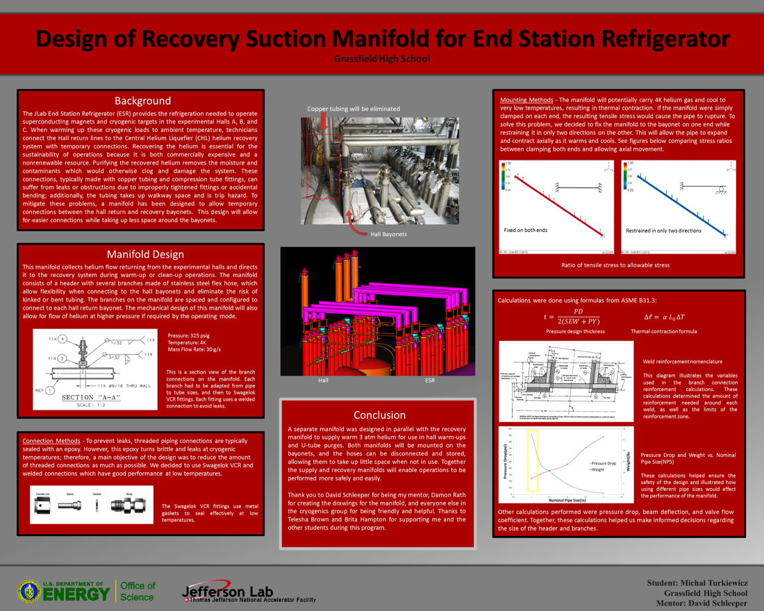 Design of Recovery Suction Manifold for End Station Refrigeration