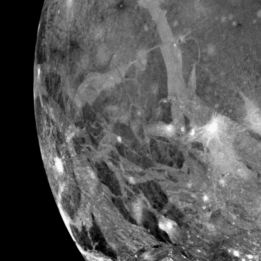 Light and Dark Swirls on Ganymede