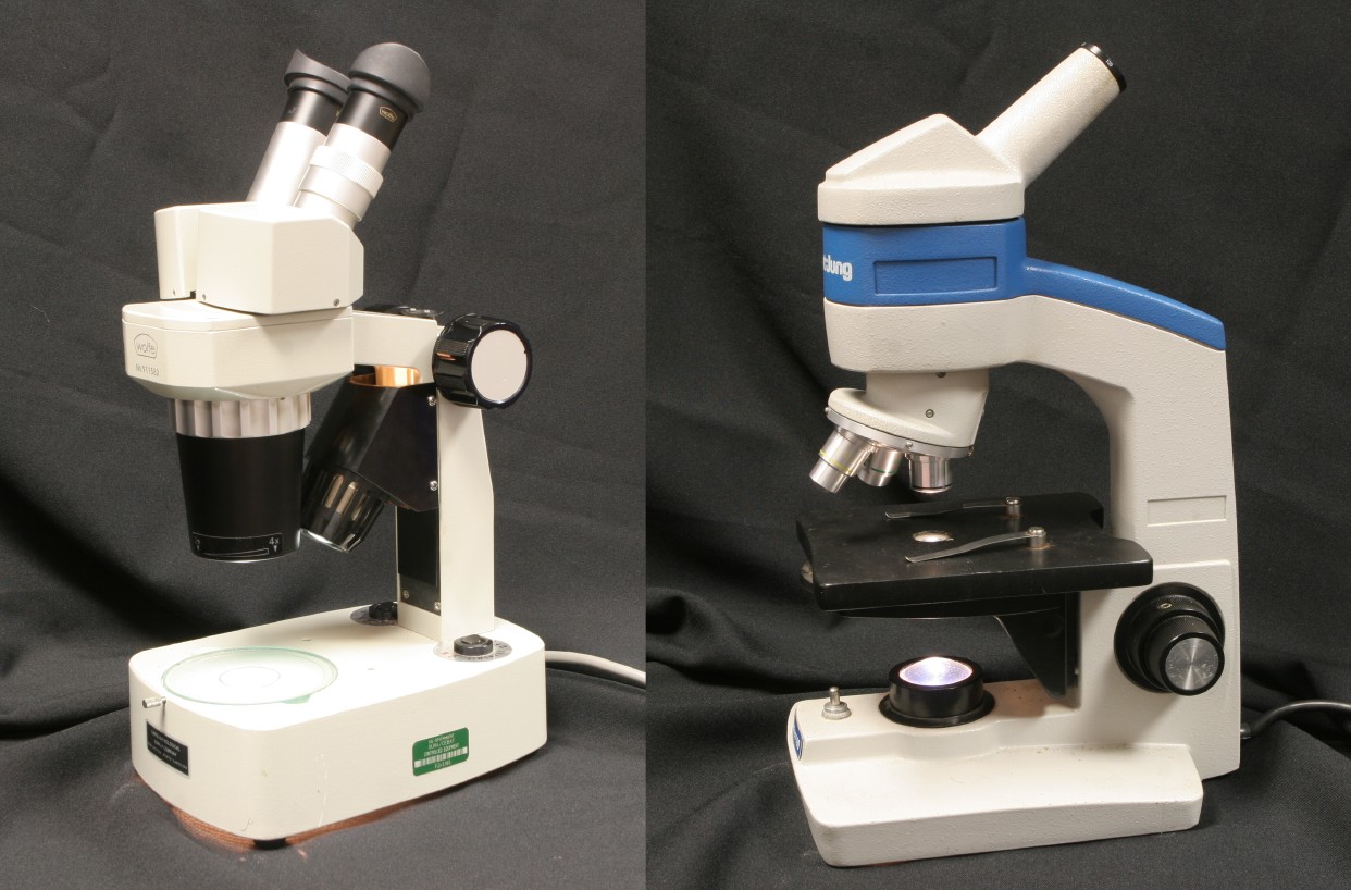 Two types of microscopes.