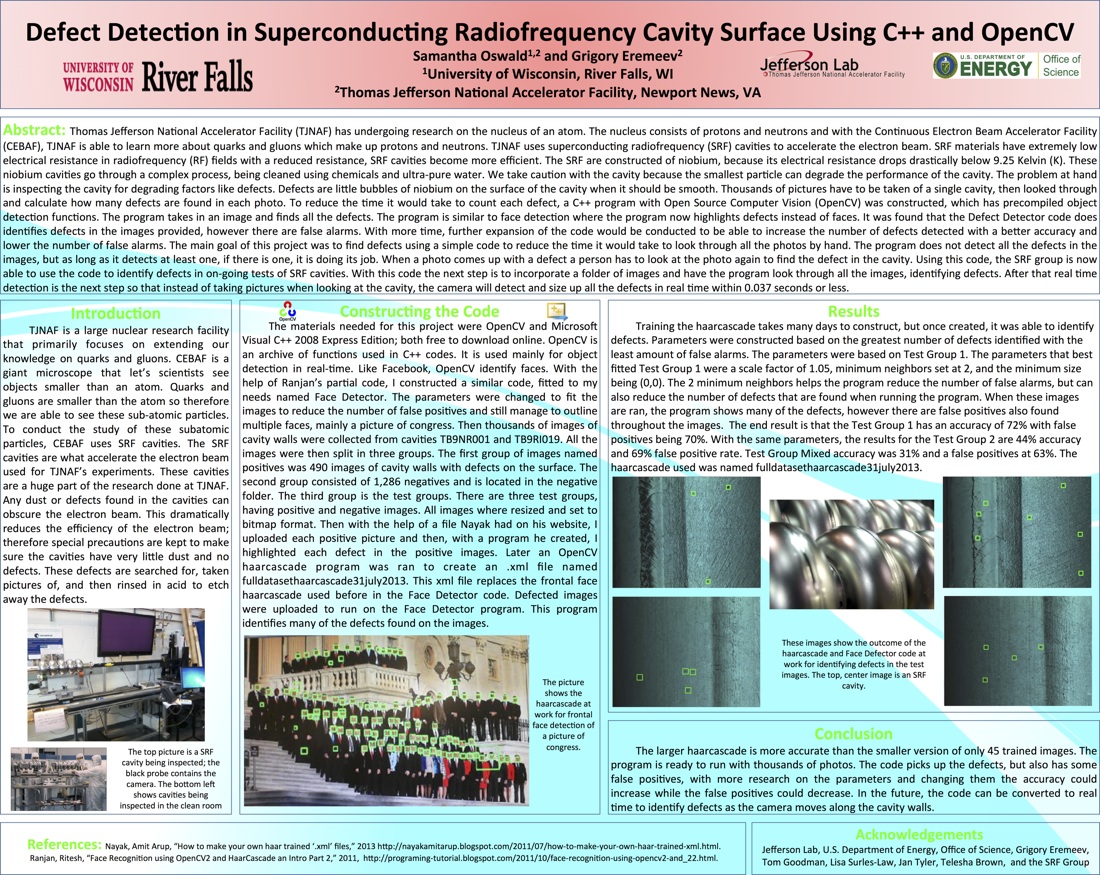 Defect Detection in Superconducting Radiofrequency<br>Cavity Surface Using C++ and OpenCV