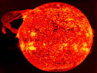 The sun seen in Hydrogen-alpha light.