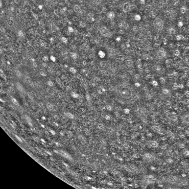 Callisto's Heavily Cratered Surface