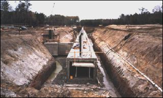 South Linear Accelerator Tunnel Construction - March 1990
