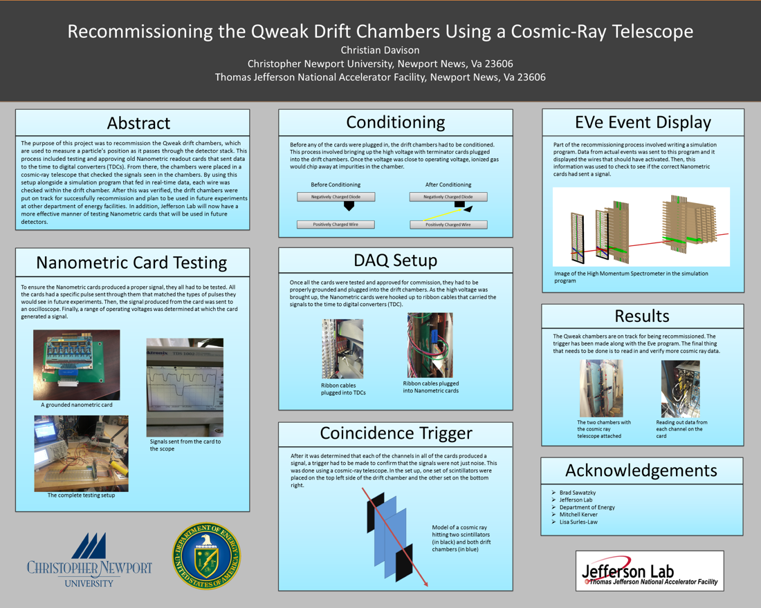 Recommissioning the Qweak Drift Chambers<br>Using a Cosmic-Ray Telescope