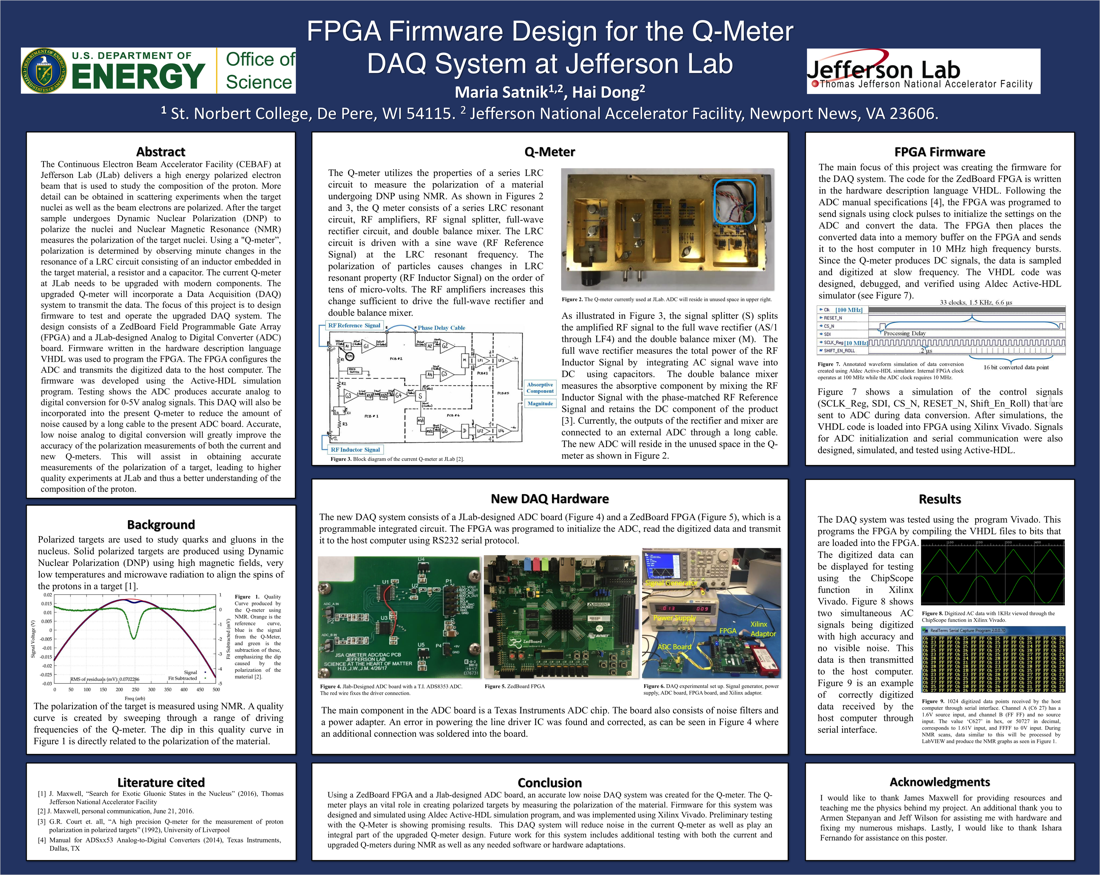 FPGA Firmware Design for Q-Meter DAQ System at Jefferson Lab