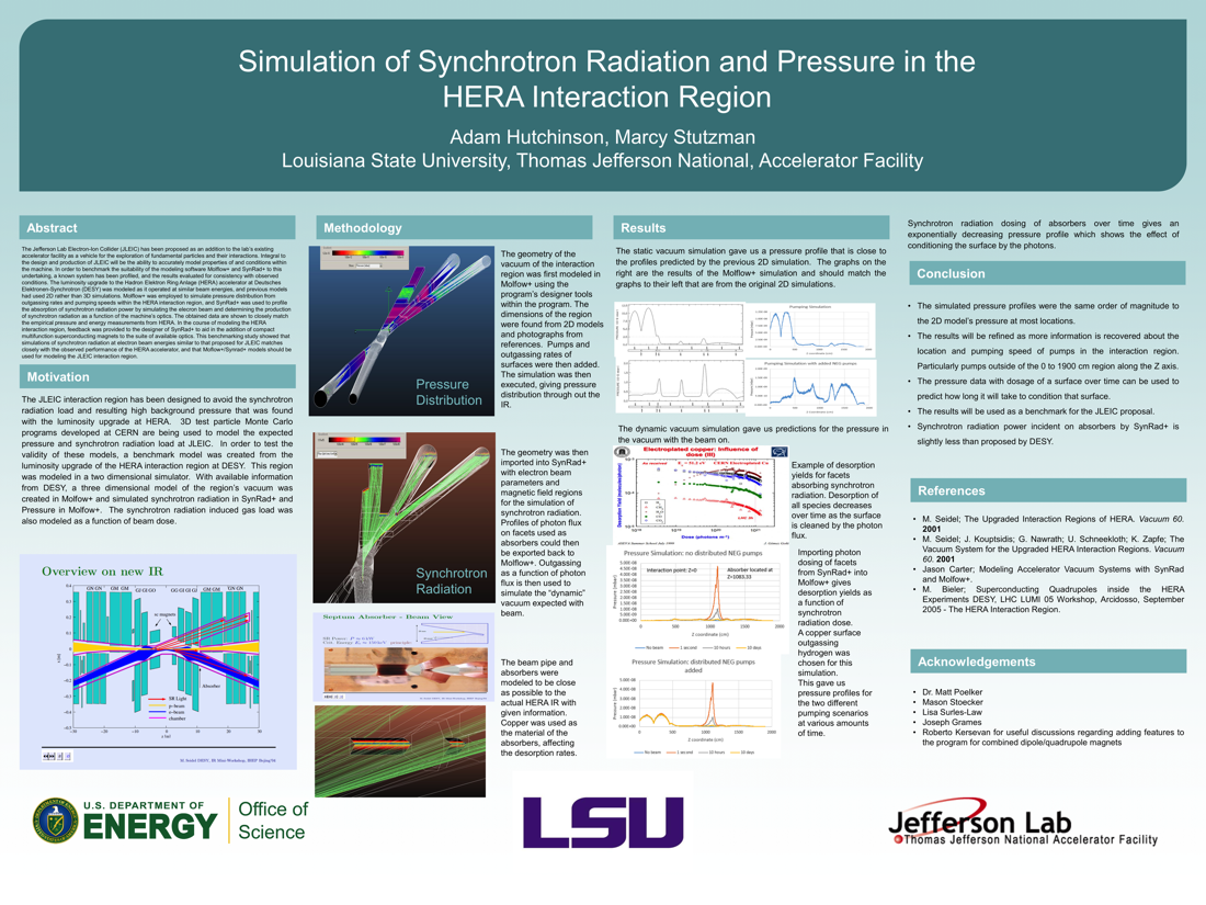 Simulation of Synchrotron Radiation and Pressure<br>in the HERA Interaction Region