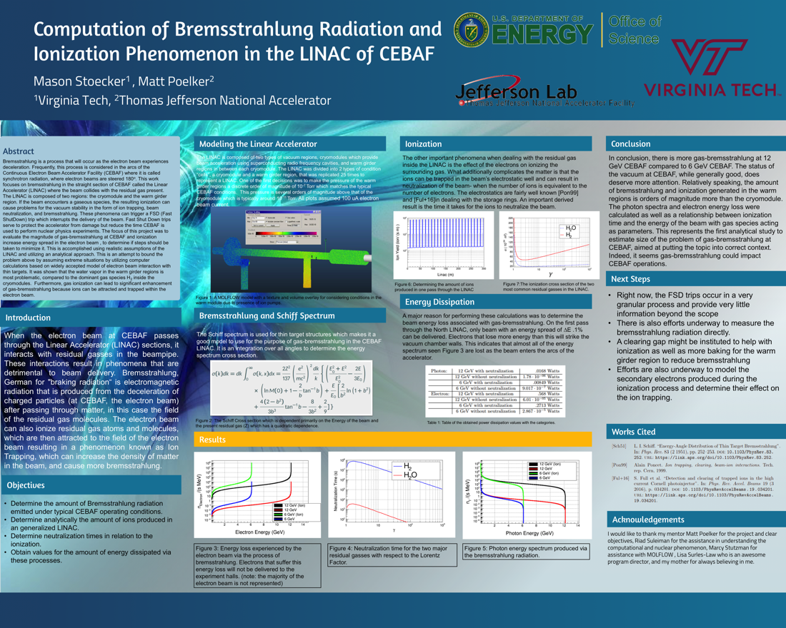 Computation of Bremsstrahlung Radiation and Ionization<br>Phenomenon in the Linear Accelerator Section of CEBAF