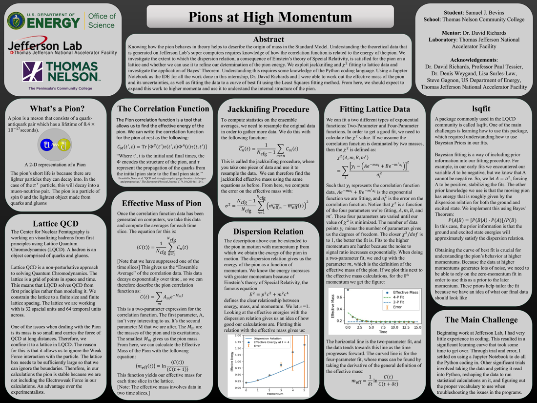 Pions at High Momentum
