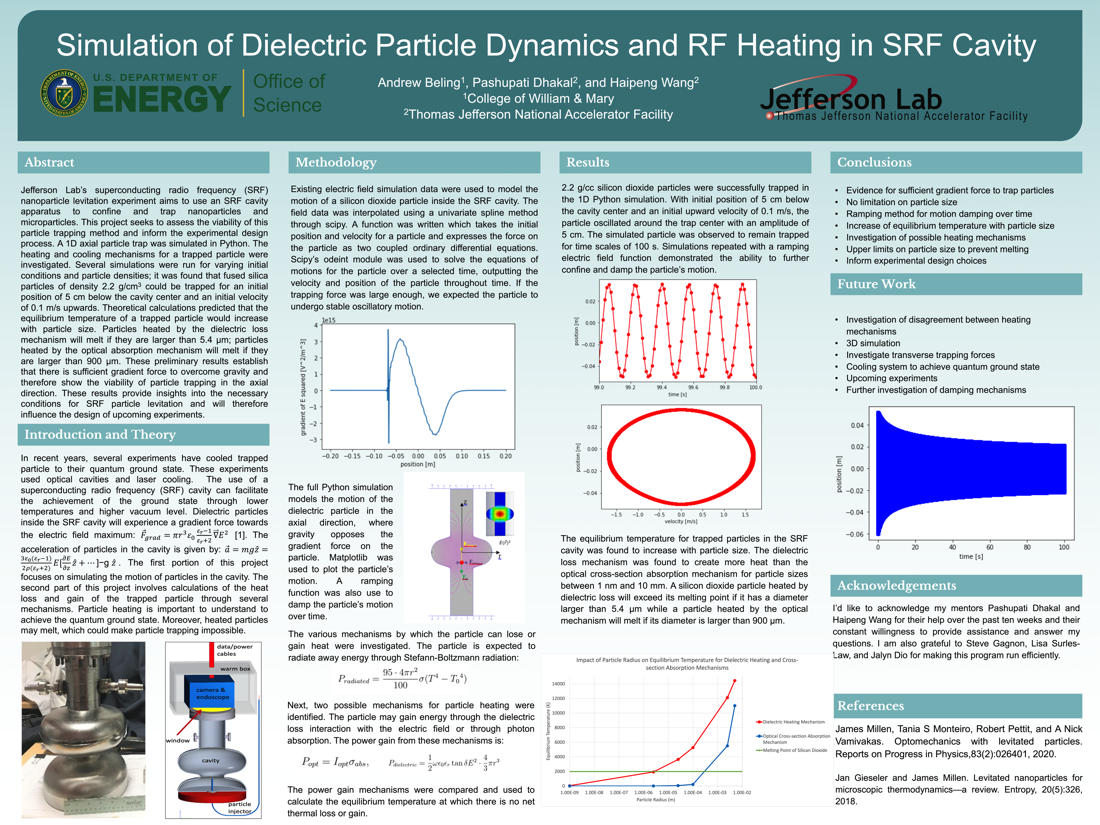 Simulation of Dielectric Particle Dynamics and RF Heating in SRF Cavity