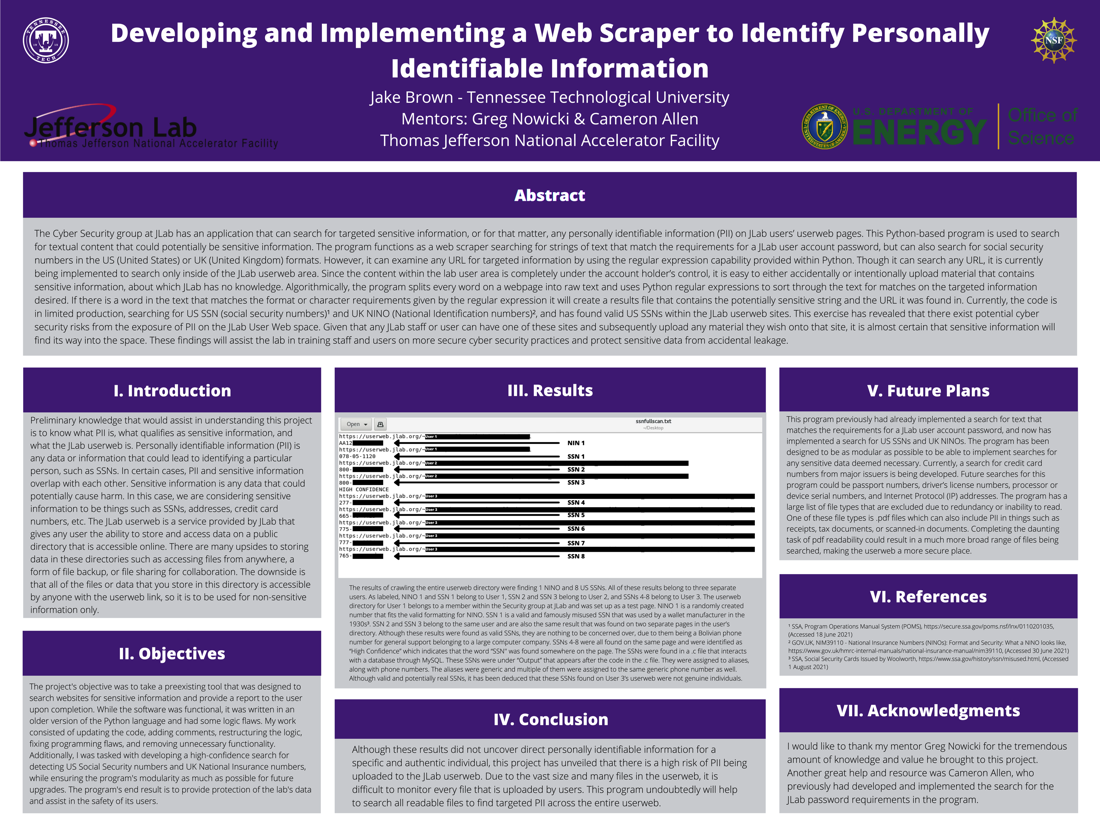 Developing and Implementing a Web Scraper to Identify Personally Identifiable Information