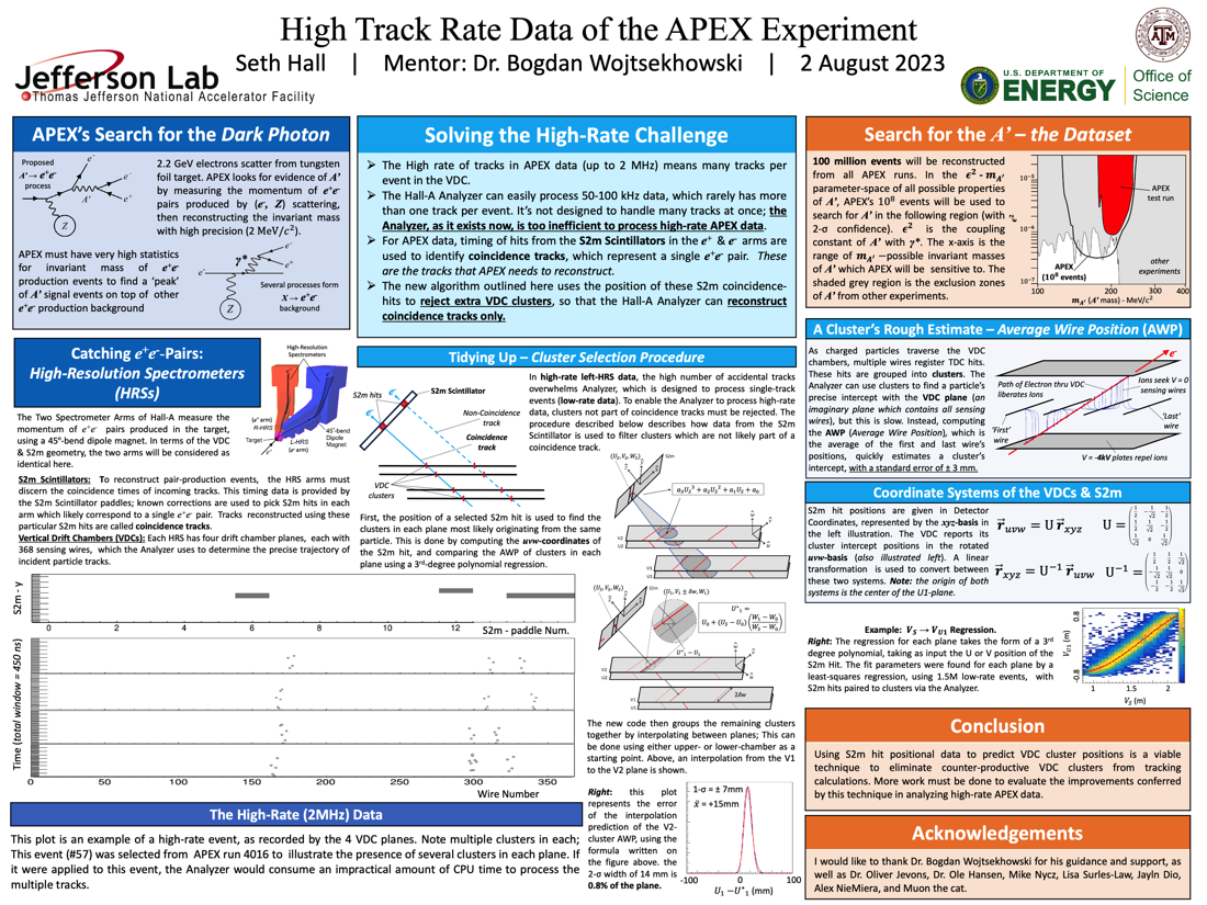 A New Vertical Drift Chamber Algorithm for the APEX Experiment