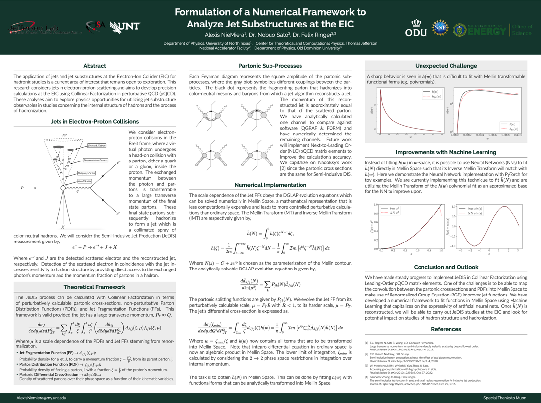 Formulation of a Numerical Framework to Analyze Jet Substructures for the EIC